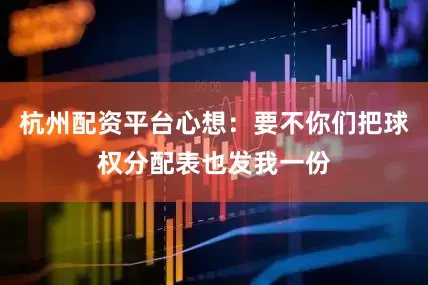 杭州配资平台心想：要不你们把球权分配表也发我一份